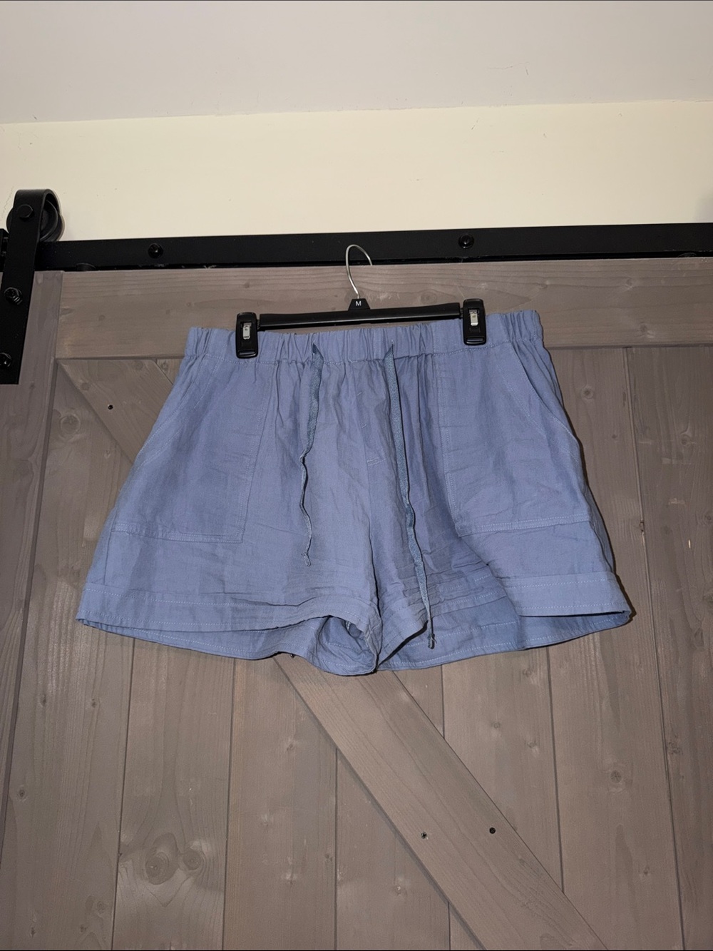 Light Blue Women’s Casual Drawstring Shorts